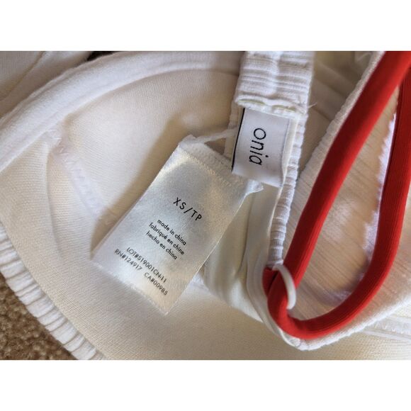 Onia Swim Dalia Bikini Top White and Red size XS Orig. $120 - Picture 5 of 5